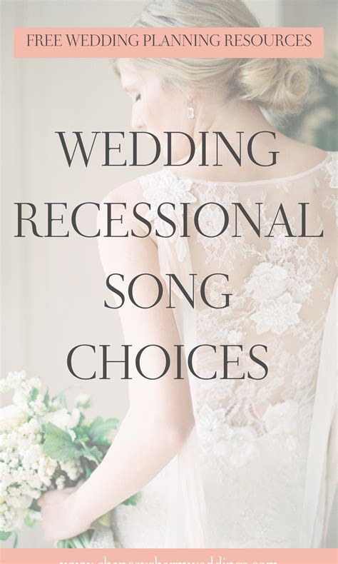 Recessional songs play a pivotal role in wedding ceremonies because they help kick start the celebration after the ceremony is over and the check out these most popular wedding recessional songs. THE BEST EXIT: WEDDING RECESSIONAL SONGS. When it comes to wedding planning, one of the favor ...