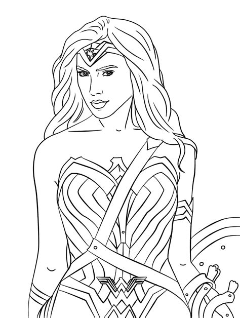 30 Free Printable Wonder Woman Coloring Pages