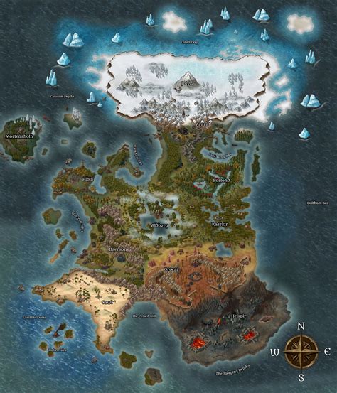 World Map I Made For My 5e Campaign Still Learning How To Use Inkarnate