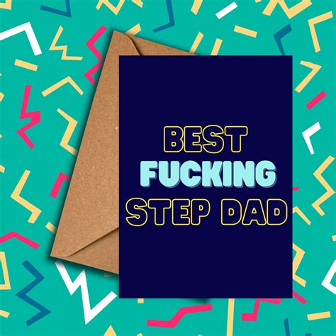 Funny Step Dad Card Swearing Cards Beautifully Handmade Uk