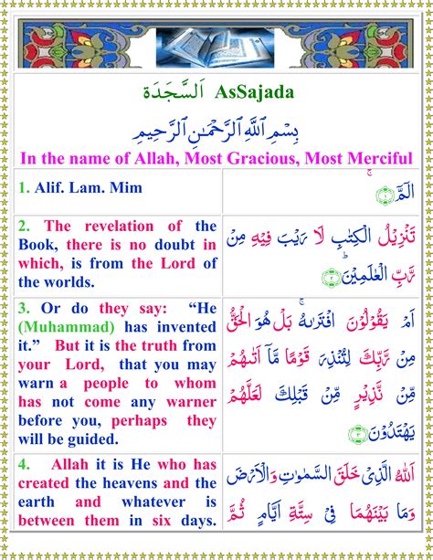 Surah As Sajdah English Quran O Sunnat