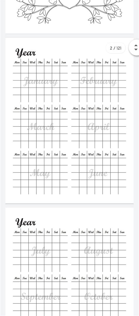 Yearly Planner With 121 Pages Etsy