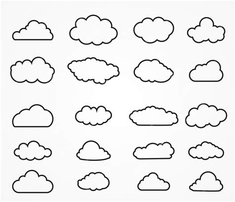 Premium Vector Cloud Shapes Collection