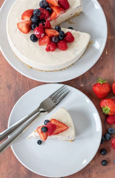 No Bake Summer Fruits Cheesecake Neils Healthy Meals