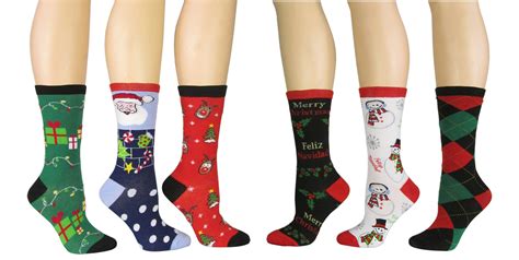 Bulk Adult Christmas Socks In Assorted Prints Patterns