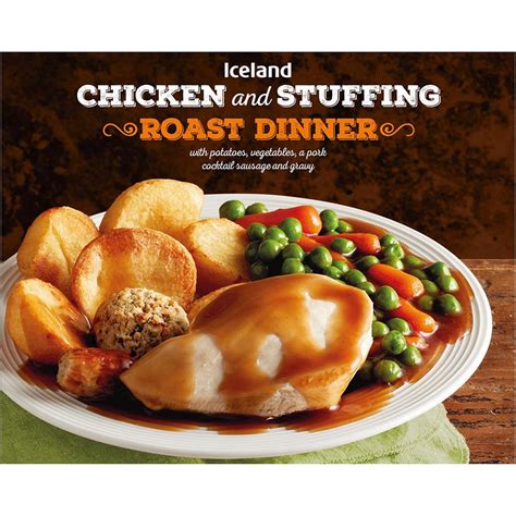 Iceland Chicken And Stuffing Roast Dinner 450g Traditional Iceland