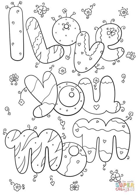 Check out our malvorlage selection for the very best in unique or custom, handmade pieces from our shops. I Love You Mom coloring page | Free Printable Coloring Pages