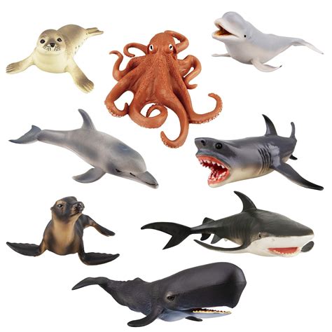 Buy Toymany 8pcs 4 8 Large Sea Ocean Animals Figurines Bath Toy