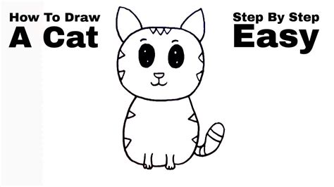 How To Draw Cute Cat In 5 Minutes Easy Steps To Draw A Cat Pingpong