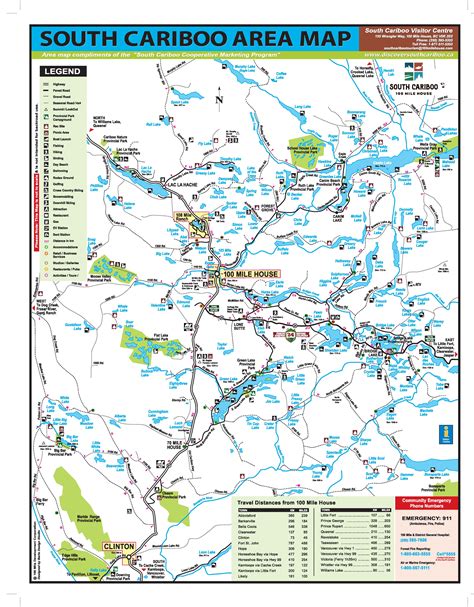 South Cariboo Map March 2021 South Cariboo 100 Mile House