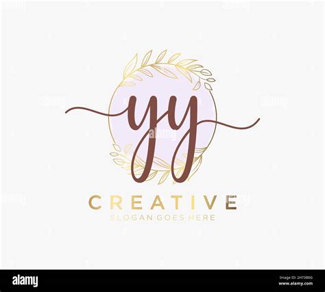 Yy Feminine Logo Usable For Nature Salon Spa Cosmetic And Beauty