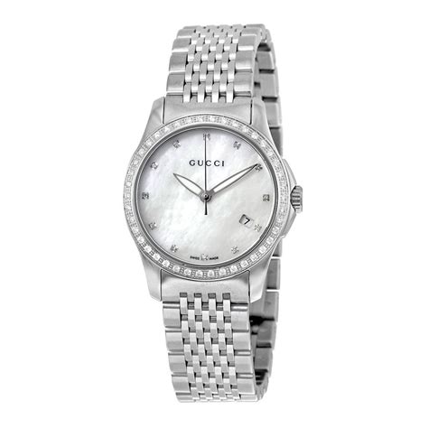 Ladys Diamond Set Gucci G Timeless Quartz Watch