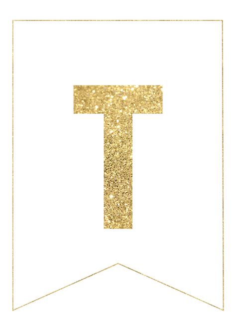 The letters showcased here have a very interesting design. Gold Free Printable Banner Letters - Paper Trail Design