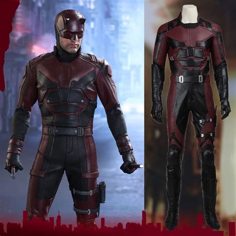 Superhero Daredevil Matt Murdock Cosplay Costume Clothing Adult Suit
