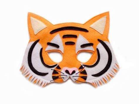 Handmade Felt Tiger Mask A Part Of Jungle Tiger Costume Masks Are