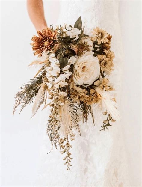 Pin By Destiny Markley On Wedding Dried Flowers Wedding Cascading