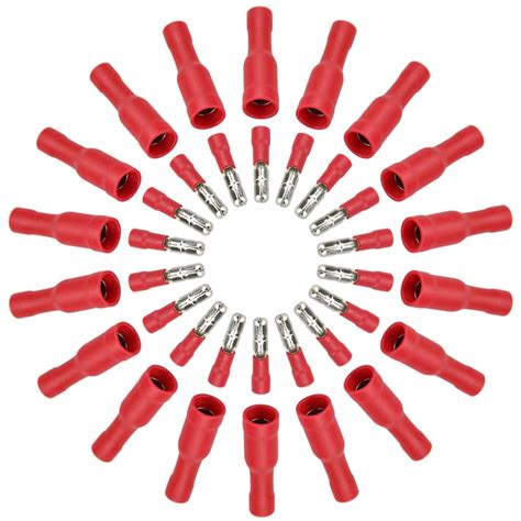 TANCUDER 100 PCS Cosses à Sertir Isolées Cosse Électrique Ronde Moto