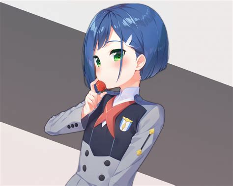 Aesthetic Anime Girl With Short Blue Hair