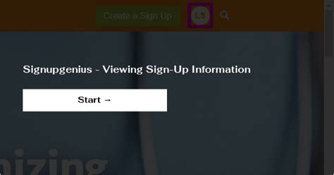 Signupgenius Viewing Sign Up Information