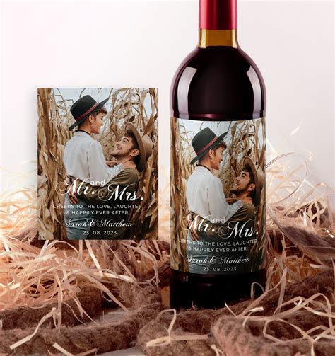 Photo Wine Label Custom Wine Labels Personalized Wedding Wine Label