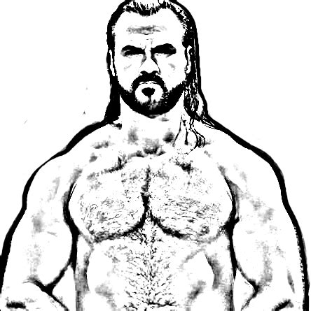 Dibujo De Drew Mcintyre De Wwe World Wrestling Entertainment Para Colorear