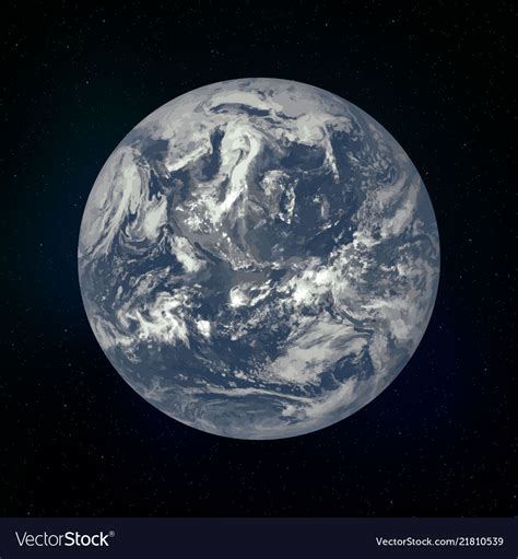 Earth Realistic Planet Royalty Free Vector Image
