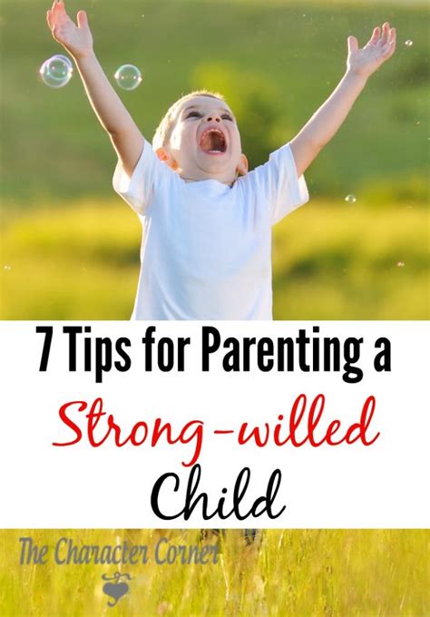 7 Tips For Parenting A Strong Willed Child The Character Corner