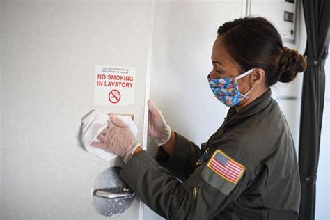 201st Flight Attendant Cleans Aircraft Bathroom After Nara And Dvids Public Domain Archive