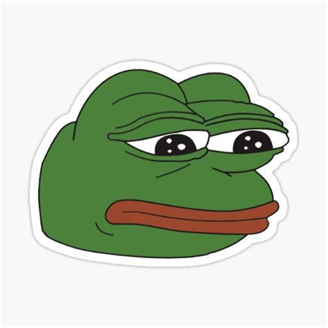Pepe The Frog Sad Frog Sticker For Sale By Pepe Leaker Redbubble