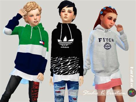Giruto 46 Hoodie Sweater For Childs4cc Sims 4 Cc Kids Clothing