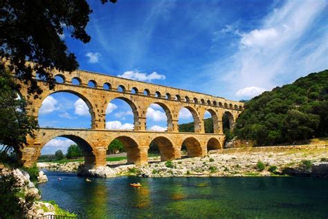 To The Pont Du Gard Roman Aqueduct Nimes France Vacation France