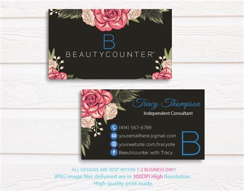By amber graphics in templates. Beautycounter Business Cards, Personalized Beautycounter ...