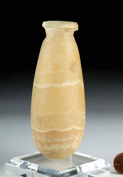 Beautiful Egyptian Alabaster Jar Alabastron