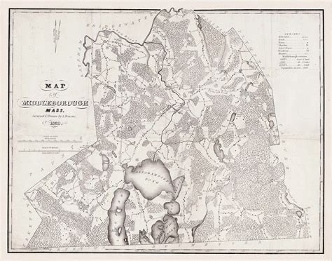 The First Printed Map Of Middleborough Massachusetts Rare And Antique Maps