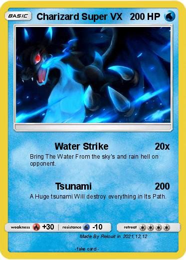 Pokémon Charizard Super Vx Water Strike My Pokemon Card