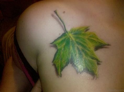 62 Attractive Leaves Tattoos For Shoulder
