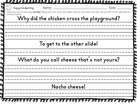 Second Grade Handwriting Worksheets Try This Sheet