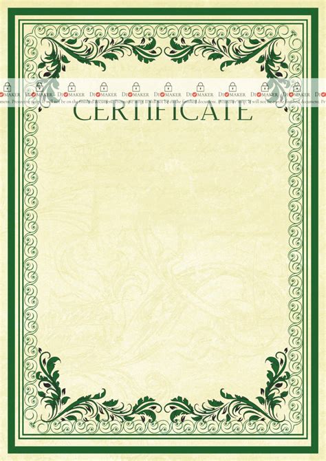 Certificate Template Vintage Patterns Dimaker Templates Certificate