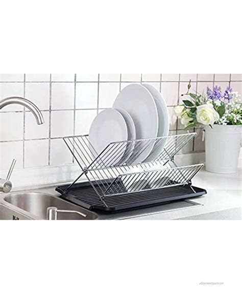 Deluxe Chrome Plated Steel Foldable X Shape 2 Tier Shelf Small Dish