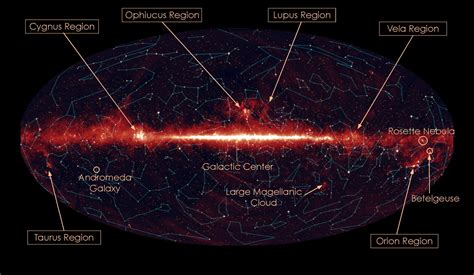 Esa All Sky Map In Infrared Light With Constellations And Star Forming Regions