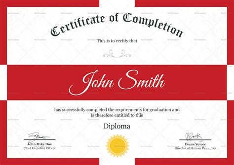 Certificate Of Completion Diploma Template Award Back Vrogue Co