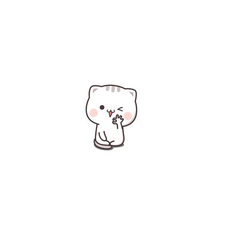 Kitty Kitten Cat White Kawaii Soft Mochi Chibi Cute Sti