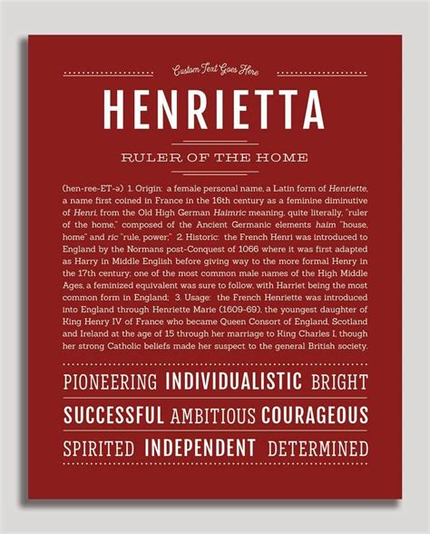 Henrietta Classic Name Print Personalized Art Print Personalized Ts Ancient Hebrew