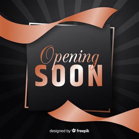 Opening Soon Background Flat Design Vector Free Download