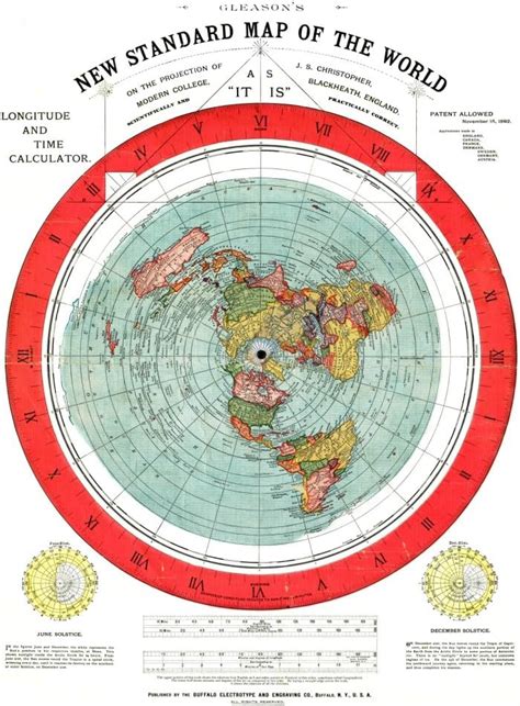 Gleasons New Standard Map Of The World Flat Earth