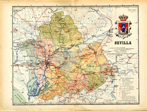 Sevilla Provincia Mapas Provinciales 1910