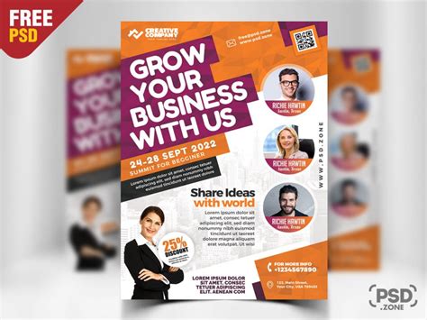 Business Conference Flyer Design Psd Psd Zone