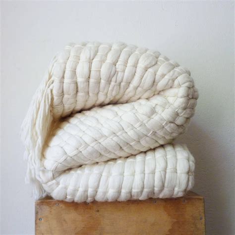 Super Chunky Woven Blanket Throw Large Chunky Blanket Thick Etsy