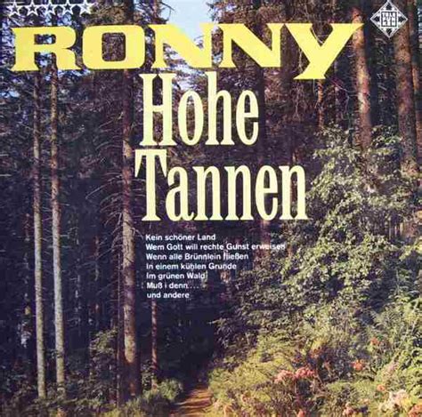 Ronny Hohe Tannen Releases Reviews Credits Discogs