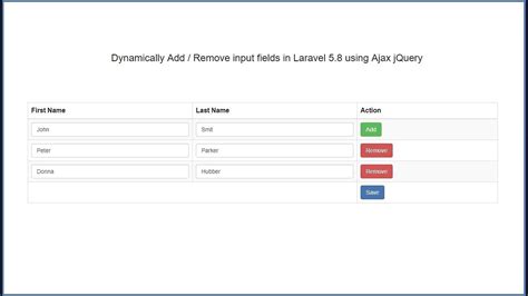 Laravel Dynamically Add Or Remove Input Fields Using Jquery Ajax